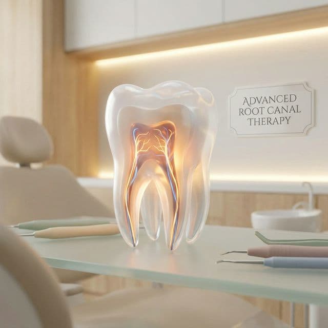 Dentist reviewing a dental x-ray at a St. John's clinic